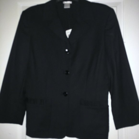 NWT Austin Reed "BLAINE" Wool Stretch Black Blazer Retail $208 - Picture 1 of 4